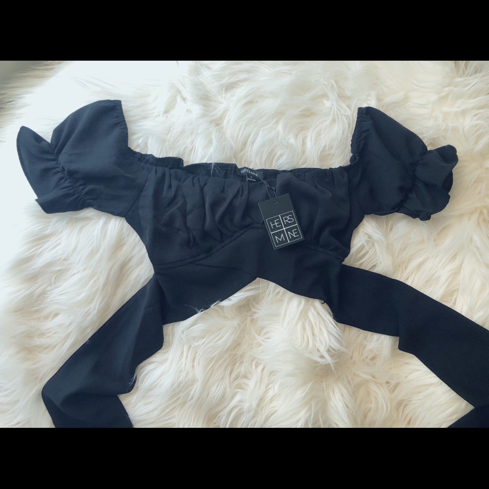 Black Tie-Back Top